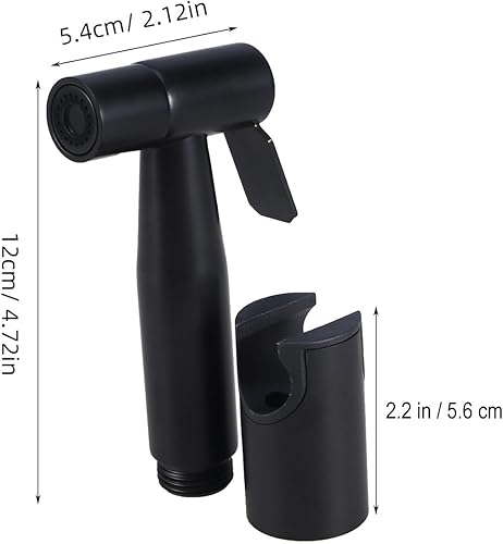 DOITOOL Douchette WC douchette Douchette spray wc toilettes bidet pulvérisateur de bidet de poche en acier inoxydable pulvérisateur de avec support pour salle de bains (noir mat) - Nail Gallerys