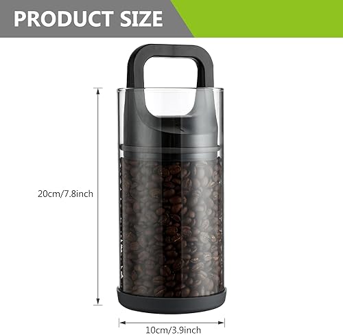 Nizirioo Boite a Cafe En Grain, Boîte Hermétique Café Grain 500g, Récipient a Grains de Café avec Couvercle Sous Vide, Verre Boite a Café Hermetique pour Graine Café Moulu Noix Céréales - Nail Gallerys