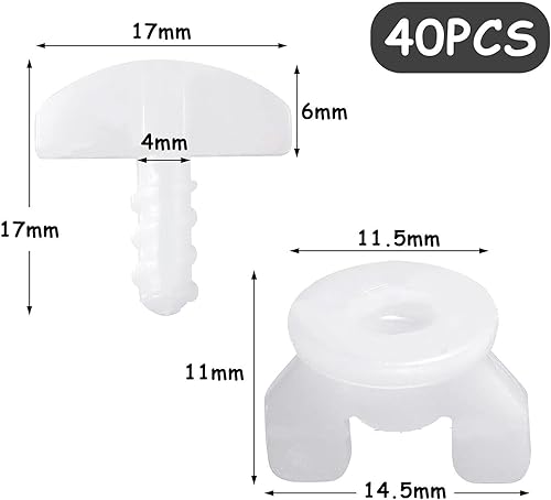 Lot de 40 rideaux avec système de rail, stoppeurs de rideaux, accessoires de rideau, accessoires de rideau, serrures de rechange (blanc) - Nail Gallerys