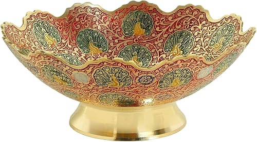 Zap Impex Brass Bol à Fruits Multi-Usage Floral 8 Pouces - Nail Gallerys