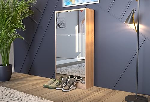 5Five Range Chaussures 3 abattants Miroir Naturel - Nail Gallerys