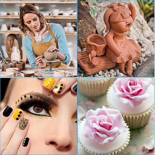 BOBOZHONG Outils en Argile Polymère,Outils de modelage,Outils de Pointillage,Outil de Poterie,4 PCS Outils de pointage de Stylet à Bille +5 PCS Outil de gaufrage spour la modélisation - Nail Gallerys