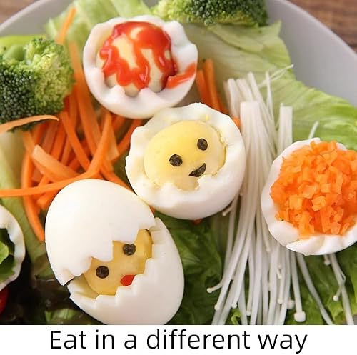 Qegtnk Lot de 4 coupe-œufs fantaisie multifonction pour œufs à la coque, fruits et accessoires de cuisine exquis - Nail Gallerys