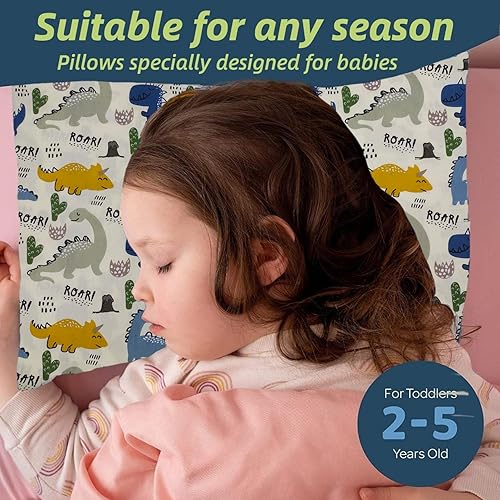 Oreiller Enfant, 33 x 45 cm Coussin pour lit Bébé mit Tissu en Coton Mélangé, Respirant Coussin Enfant - Nail Gallerys