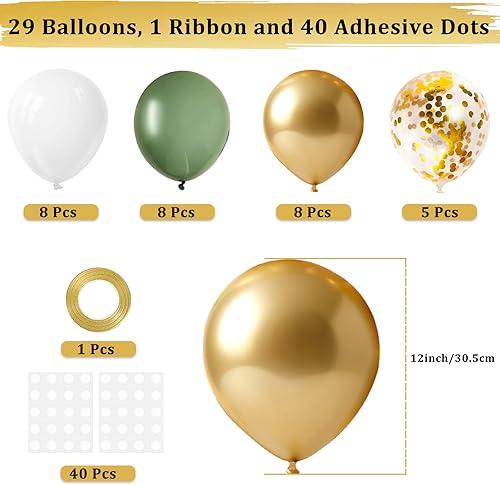 CoKeeSun Décoration de maison avec inscription « Welcome Home Baby » - Guirlande de ballons de bienvenue - Bannière de retour - Ballons verts et dorés - Pour pendaison de crémaillère, maison - Nail Gallerys