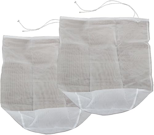 2 pièces réutilisable durable en nylon de qualité alimentaire Homebrew Beer 100 Nut sac en filet Préparation du houblon Filtration des aliments Vin (diamètre 40 cm Hauteur 45 cm) - Nail Gallerys