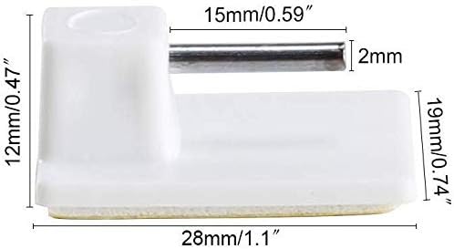 ATELIERS 28 Supports - Crochets adhésifs/Autocollant pour Tringle de vitrage - (Gris Lot de 8) - Nail Gallerys