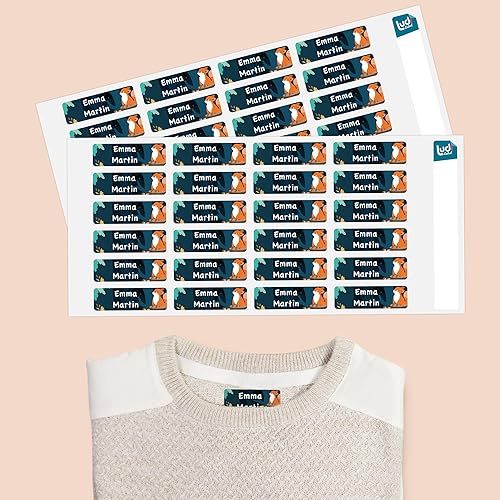 24 Étiquettes Thermocollantes - Personnalisées pour Vêtements (avec fer) - Sans dessin Blanc - Nail Gallerys