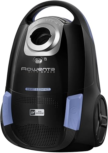 Rowenta Aspirateur avec sac, Capacité 2.5 L, Haute efficacité, Compact, Léger, Maniable, Idéal pour les petites surfaces d'habitation, City Space, Noir et bleu YY5019FE - Nail Gallerys