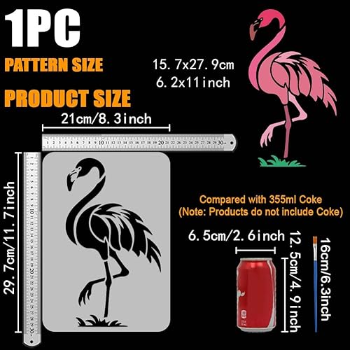 FINGERINSPIRE Pochoir de Peinture à Motifs de Hibou 21X29.7cm 3 Hiboux Avec Têtes Inclinées Modèle Avec Pinceau Hiboux Debout sur Une Branche D'Arbre Pochoir Hibou Oiseaux Pochoir Modèle Thème Animal - Nail Gallerys