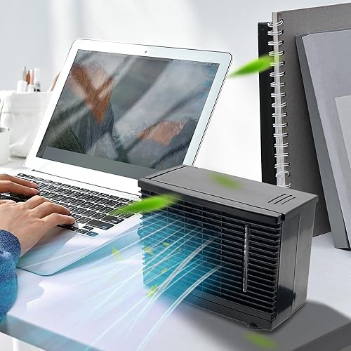 weiting Climatiseur de Voiture Portable - Rafraîchisseur d'Air Portatif pour Voiture | Appareil de Refroidissement 12V avec Montage Adhésif pour Camping-car, Camping, Camion, Voyage, Tente, Road Trip - Nail Gallerys