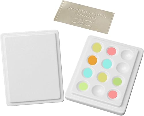 Perfeclan Palette de Peinture Aquarelle Gouache Porcelaine 12 Puits avec Couvercle 10x8cm - Nail Gallerys