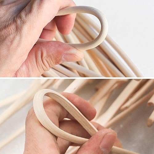250g Ronde Rouleau de Osier Rotin à Tresser, 1 Rouleau Moelle de Rotin Cannage Naturelle pour Vannerie, Tuyau Tressé Canne Kit de Réparation pour Meubles de Jardin, Projets de Bricolage(7mm x 12m) - Nail Gallerys