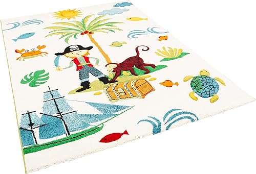 Pergamon Maui Kids - Tapis pour Enfant - Monde de Pirates coloré - 5 Tailles - Nail Gallerys