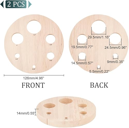 PH PandaHall Outil auxiliaire pour Fixer Les Yeux et Les rondelles de sécurité Outil d'insertion des Yeux de sécurité en Bois Outil Amigurumi Craft Eyes Board de jauge de Globe oculaire,5,5~29,5mm - Nail Gallerys