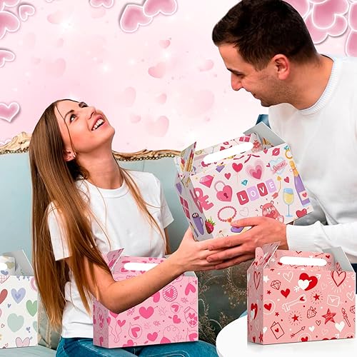Boîtes à Friandises pour la Saint-Valentin, 24 Pcs Boîte en Papier pour la Saint-Valentin, Boîte de Decoration Saint Valentin & Boîte de Cadeau Saint Valentin pour Décoration de Fête de Saint-Valentin - Nail Gallerys