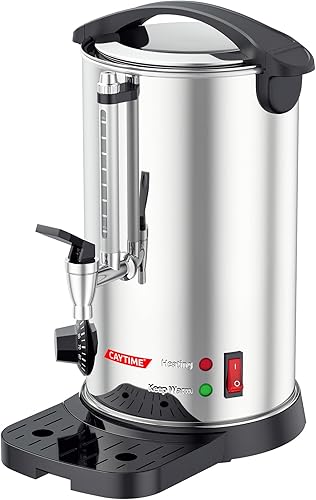 Caytime Bouilloire à Vin, 6 L, 1500 W, Acier Inoxydable, Avec Robinet, Pour Chauffer et Garder au Chaud Boissons: Vin, Café, Thé, TÜV & GS, Qualité Gastronomique - Nail Gallerys