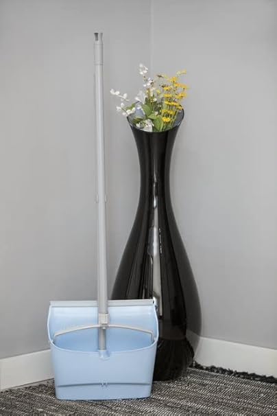 York Balai Rapide avec Long Manche 85 x 25 cm | Balayeuse et Pelle à poussière Excellente Absorption de la poussière Ensemble de balayeuse et Pelle à Balai Pratique Fixation serrée sur Le Sol | Bleu - Nail Gallerys