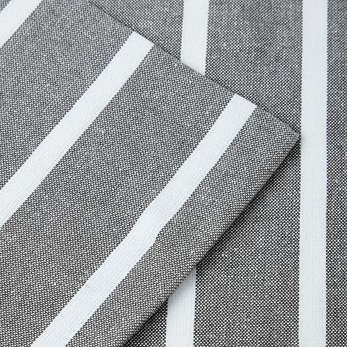 Encasa XO Taie d'oreiller 2 Pièces (40x40 cm) - Rayures Franca Beige - Couvre Oreiller Rectangulaire Uncolored en Toile de Coton Doux Coloré Décoratif pour la Intérieure Salon Chambre - Nail Gallerys