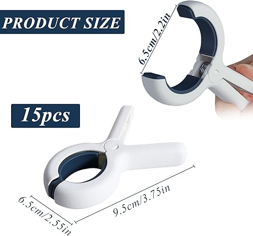 Lot de 15 Grandes Pinces à Linge, Pinces à Serviette de Plage, Pinces Coupe-Vent sur la Les chaises, Pinces pour Lavage Quotidien, pour Tapis, Chaussures, Serviette de Bain et vêtements épais - Nail Gallerys