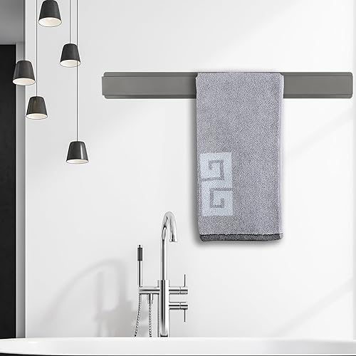 Porte-Serviettes de Salle de Bain - Auto-adhésif ou à vis - Support Mural en Acier Inoxydable - Imperméable et antirouille - Convient pour Salle de Bain, Camping-Car, Cuisine (40 cm, Or) - Nail Gallerys