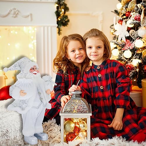 XFLYP Père Noël, Figurine de Père Noël, Debout de Père Noël Rouge Traditionnelle Décoration de Noël Poupée GNOME Chiffres Noël Mignon Ornement Poupée pour (Chef (sans Biscuits sur Assiette)) - Nail Gallerys