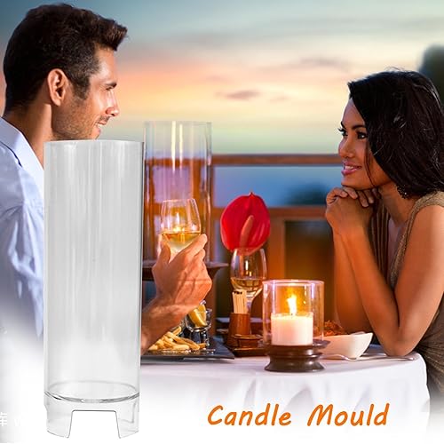 Moules à bougies - Moules à bougies cylindriques - Moule à bougie PC pour la fabrication de bougies et de bougies de table, fabrication de bougies, artisanat - Nail Gallerys