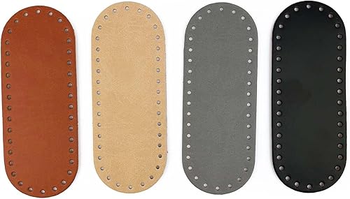 Tricot Café - Fonds de sac 21 x 8 lisses neutres - Fonds pour sacs idéaux pour travailler au crochet en cuir et simili cuir conçus pour créer un sac à crochet artisanal 4 pièces - Nail Gallerys