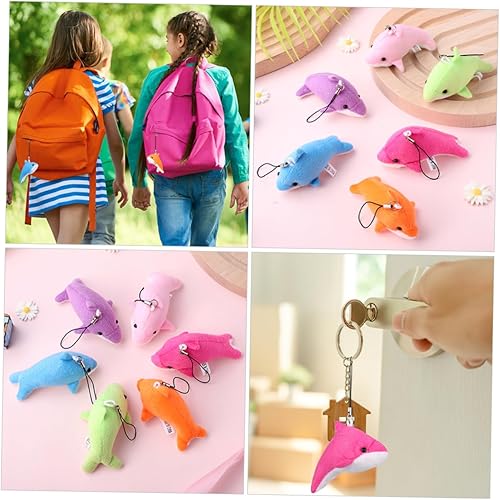 TOYANDONA Lot de 12 porte-clés mignon poupée dauphin avec animaux marins fournitures de fête sous la mer porte-clés sac à dos bonbonnière dauphins manquer mignon bouquet coton Pp - Nail Gallerys