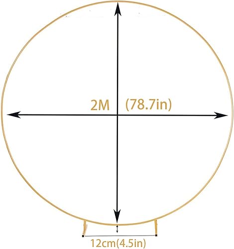 1.5M Arche Ronde Metal,Kit D'arches de Ballon Rond en Métal,Arc en Ballon Rond,Kit de Décoration Ronde en Métal,Ronde Ballon Support Kit Arche,Metal Arche pour Décorations Fête Anniversaire Mariage - Nail Gallerys