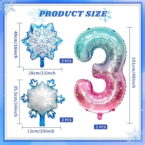 Ballon 8 ans 5 Pièces Ballons Flocon de Neige Ballon Chiffre 8 en Aluminium Anniversaire Flocon de Neige Deco pour Enfants et Filles d'Anniversaire - Nail Gallerys