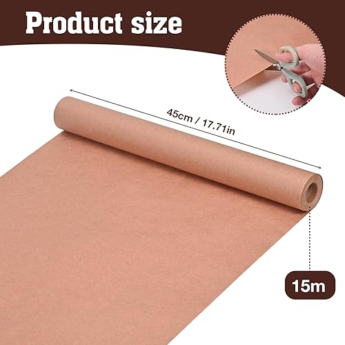 Papier de boucherie rose, papier barbecue 45 cm x 15 m, papier cuisson papier barbecue papier sulfurisé papier kraft, papier cuisson antiadhésif pour cuisine, barbecue, poisson, cuisson parfaite - Nail Gallerys