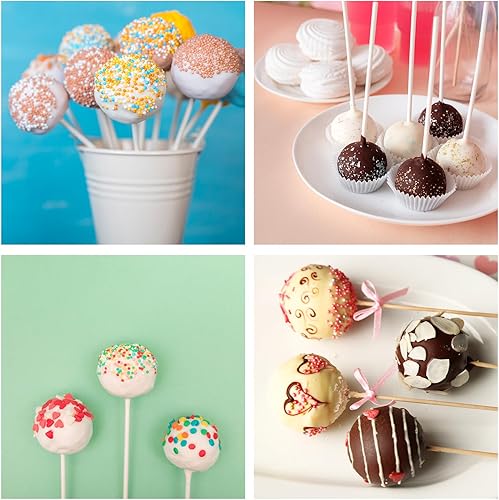 Lot de 105 Moules à Cake Pops en Silicone – 20 Cavités Moules à Sucettes en Silicone, 105 Bâtonnets, Enveloppes Cake Pops, Twist Ties Argentés et Stylo Décoratif, Moule en Silicone pour Sucettes - Nail Gallerys
