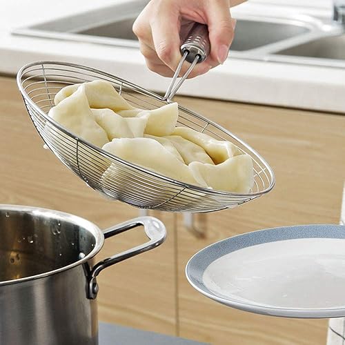 1pc Cuisine Skimmer Skimmer Araignée Multi Function Métal Casseroles Net Portable Skimmer cuisson Filtre Friture à Skim cuillère de nouilles Passoire - Nail Gallerys