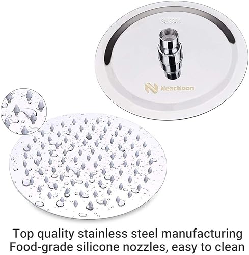 Pommeau de douche à haute pression, design ultra fin, meilleure augmentation de la pression, expérience de douche incroyable même à faible débit d'eau, pommeau de douche à effet pluie en acier - Nail Gallerys