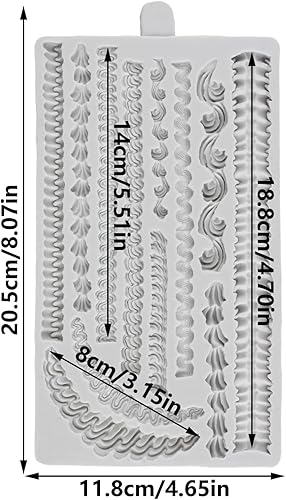 MINFEIDMS Lambeth Moule en silicone pour décoration de gâteau en pâte à sucre pour fête prénatale, pâte à sucre, pâte à sucre, pâte à sucre - Nail Gallerys