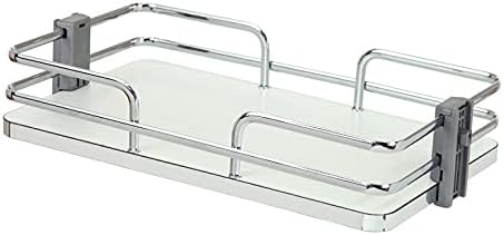 Colonne coulissante complète 5 corbeilles - Pour caisson de largeur : 400 mm - Décor corbeille : Chromé - VIBO - Nail Gallerys