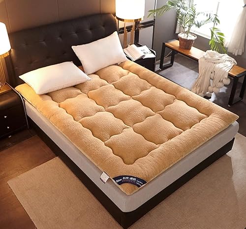 Matelas Japonais Tatami Roll Mat Queen - Matelas futon Portable Pliable et Doux, Taille Double Simple - Épais, Pliable et adapté aux Voyages(150 x 200cm) - Nail Gallerys