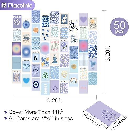 50 Pièces Kit de Collage Mural, Boho Esthétiques De Collage Mural Kit,Aesthetic Room Decor Couleur Chaude, Kit D'affiches Imprimé Par les Adolescents Pour Affiches D'art De Décoration De Chambre - Nail Gallerys