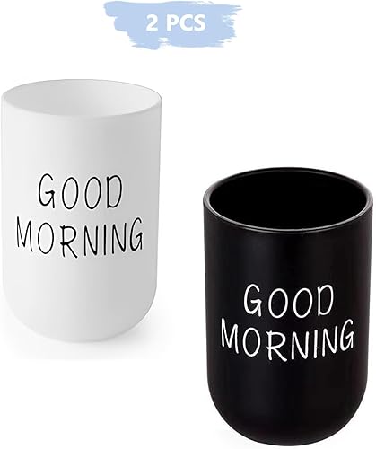 2 Pièces Gobelet Brosse à Dent, Tasse de Lavage des Dents, Gobelet Brosse a Dent Salle Bain, Lavage des Dents Tasse, Gobelets en Plastique pour Salle Bain, Gargarisme Tasse pour Couples, Boudoir Miel - Nail Gallerys