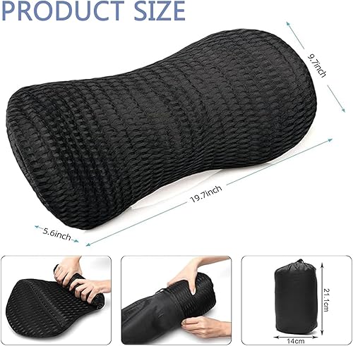 Silvotek Coussin Lombaire Voiture - Coussin Lombaire Chaise Bureau avec Mousse à Mémoire de Forme et Tissu Hautement Respirant, Coussin Dos Voiture Coussin Soutien Lombaire - Nail Gallerys