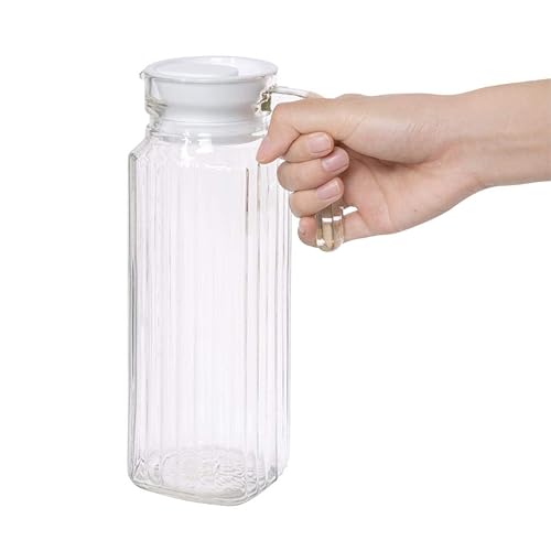 Olympia GF922 Lot de 6 carafes en verre nervuré 1 l - Nail Gallerys