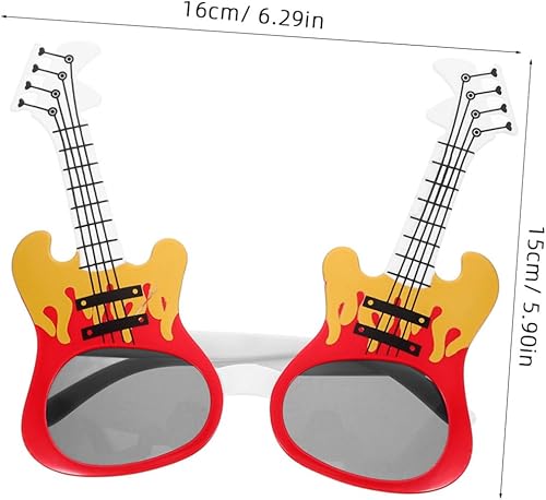 BESPORTBLE 2 Paires Lunettes de festival de musique lunettes de guitare forme faire la fête steampunk lunettes de soleil de fête Party atmosphere Decoration Eyewear accessoires de fête abdos - Nail Gallerys