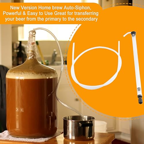 Transvaseur Automatique,Tube de Siphon D'infusion Canne de Soutirage et Pince Auto-Siphon, kit de siphonnage d'embouteillage avec Tube en Plastique, pour Seau à bière, Bouteille de Carboy, Syphon - Nail Gallerys