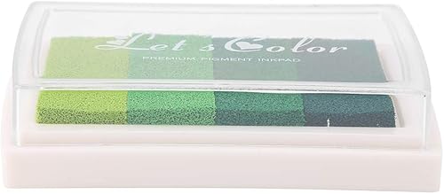 Tampon Encreur Artisanal Partenaire, Tampon Encreur carré de Couleur Bricolage Bricolage Aquarelles Mignonnes Tampon Encreur Tampon Encreur pour Tampon en Caoutchouc Décoration (dégradé vert) - Nail Gallerys