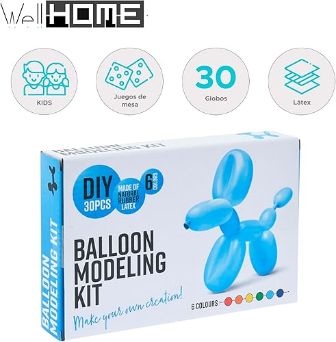 Set de modélisation de ballons : 30 ballons colorés arc-en-ciel avec pompe incluse pour fêtes et événements créatifs - Nail Gallerys