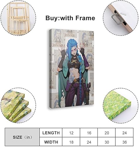 FGFGH Arcane Jinx Poster 49 sur toile avec cadre 20 x 30 cm - Nail Gallerys