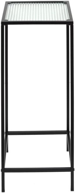 Paris Prix Sellette Design en Verre & Métal Rosa 70cm Noir - Nail Gallerys