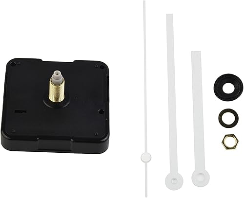 HpLive Kit de mécanisme d'horloge à quartz silencieux, horloge murale à long tige, pièces de réparation de mouvement de moteur, kit de mouvement pour travaux manuels, aiguilles blanches - Nail Gallerys