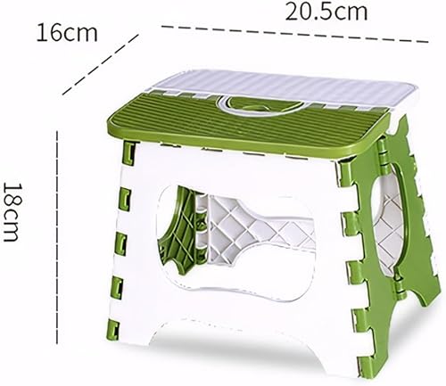 HSYTEK Tabouret pliant, de qualité supérieure, pour enfants et adultes, en plastique, extra sûr, avec base antidérapante, parfait pour la maison, le camping et l'extérieur, kaki - Nail Gallerys